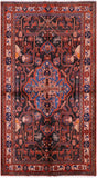 Black New Authentic Persian Nahavand Hand Knotted Wool Rug - 5' 5" X 9' 9" - Golden Nile