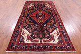 Black New Authentic Persian Nahavand Rug - 5' 1" X 9' 7" - Golden Nile