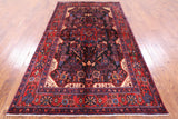 Black Authentic Persian Nahavand Wool Rug - 5' 3" X 9' 5" - Golden Nile