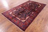 Black Authentic Persian Nahavand Wool Rug - 5' 3" X 9' 5" - Golden Nile