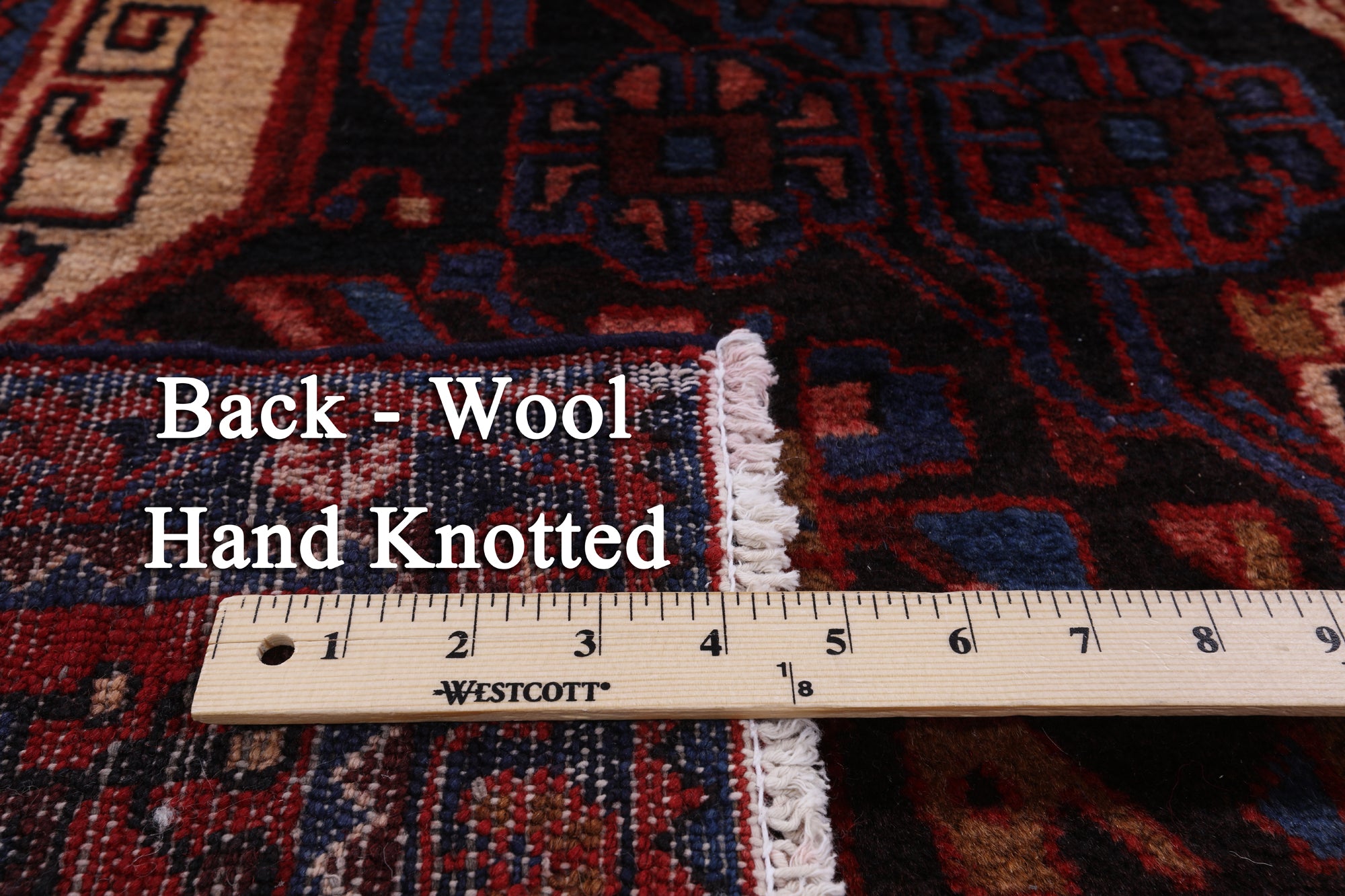 Black Authentic Persian Nahavand Wool Rug - 5' 3" X 9' 5" - Golden Nile