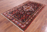 Black New Authentic Persian Nahavand Rug - 5' 5" X 9' 5" - Golden Nile