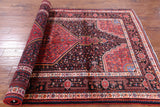 Black New Authentic Persian Nahavand Hand Knotted Rug - 5' 0" X 8' 3" - Golden Nile