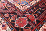 Black New Authentic Persian Nahavand Hand Knotted Rug - 5' 0" X 8' 3" - Golden Nile