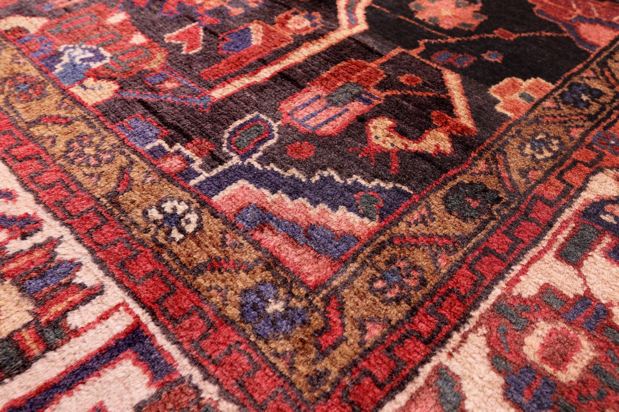 Black New Authentic Persian Nahavand Rug - 5' 5" X 8' 3" - Golden Nile