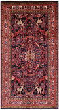 Black New Authentic Persian Nahavand Full Pile Rug - 5' 7" X 10' 2" - Golden Nile