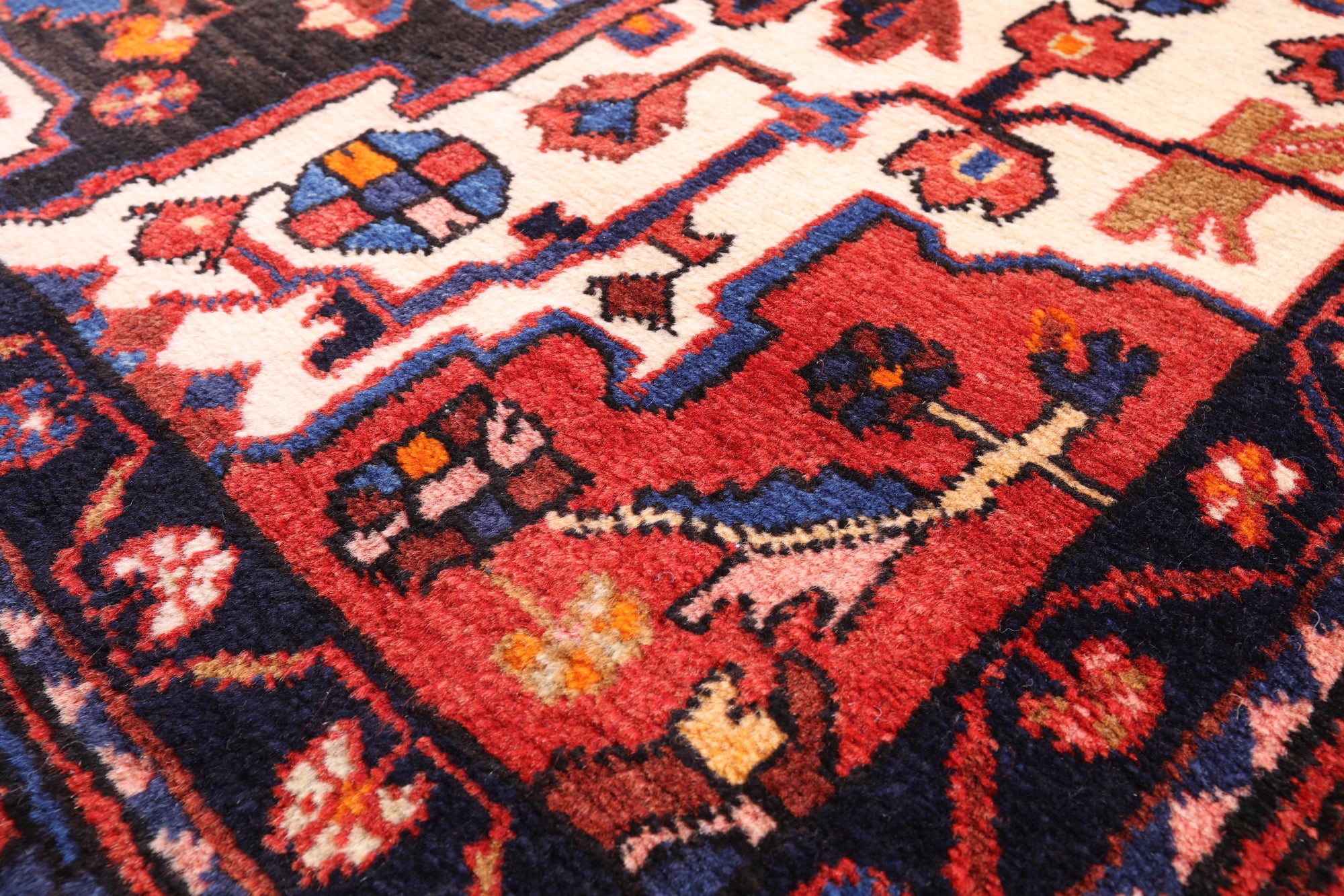 Black Authentic Persian Nahavand Area Rug - 5' 9" X 10' 10" - Golden Nile