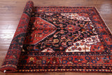 Black Authentic Persian Nahavand Area Rug - 5' 9" X 10' 10" - Golden Nile
