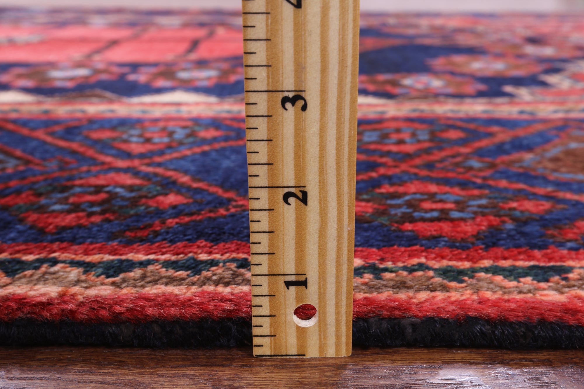 Red New Persian Hamadan Handmade Wool Rug - 4' 10" X 11' 1" - Golden Nile