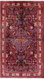 Black Persian Nahavand Handmade Wool Rug - 5' 6" X 9' 7" - Golden Nile