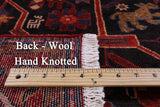Black Persian Nahavand Handmade Wool Rug - 5' 6" X 9' 7" - Golden Nile