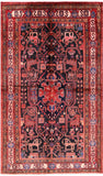 Black New Authentic Persian Nahavand Area Rug - 5' 4" X 9' 0" - Golden Nile