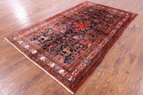 Black New Authentic Persian Nahavand Area Rug - 5' 4" X 9' 0" - Golden Nile