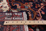 Blue New Authentic Persian Nahavand Hando Knotted Rug - 5' 5" X 10' 4" - Golden Nile