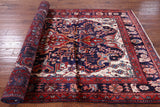 Blue New Authentic Persian Nahavand Hando Knotted Rug - 5' 5" X 10' 4" - Golden Nile