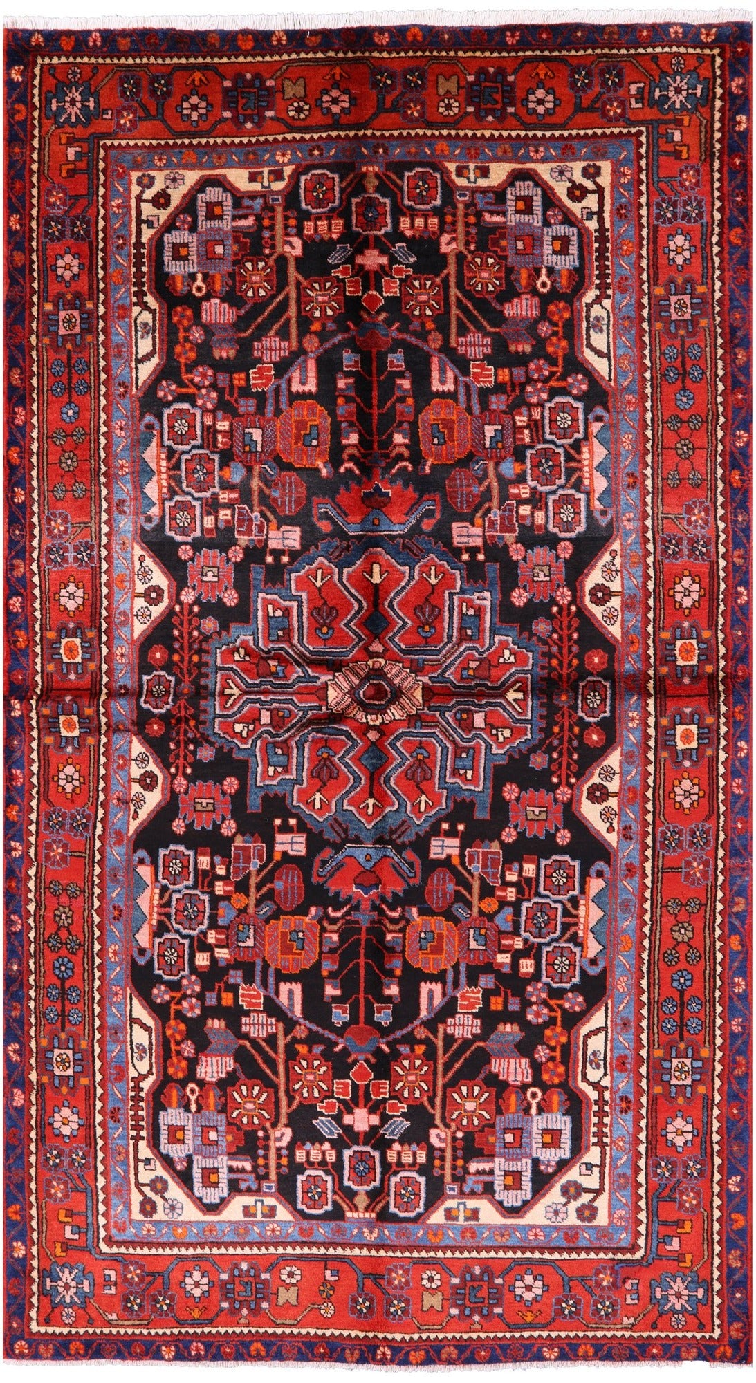 New Handmade Authentic Persian Nahavand Rug - 5' 5" X 9' 11" - Golden Nile