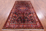 Black New Authentic Persian Nahavand Rug - 5' 2" X 9' 11" - Golden Nile