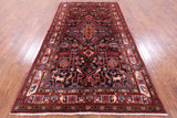 Black New Authentic Persian Nahavand Handmade Wool Rug - 5' 7" X 10' 4" - Golden Nile