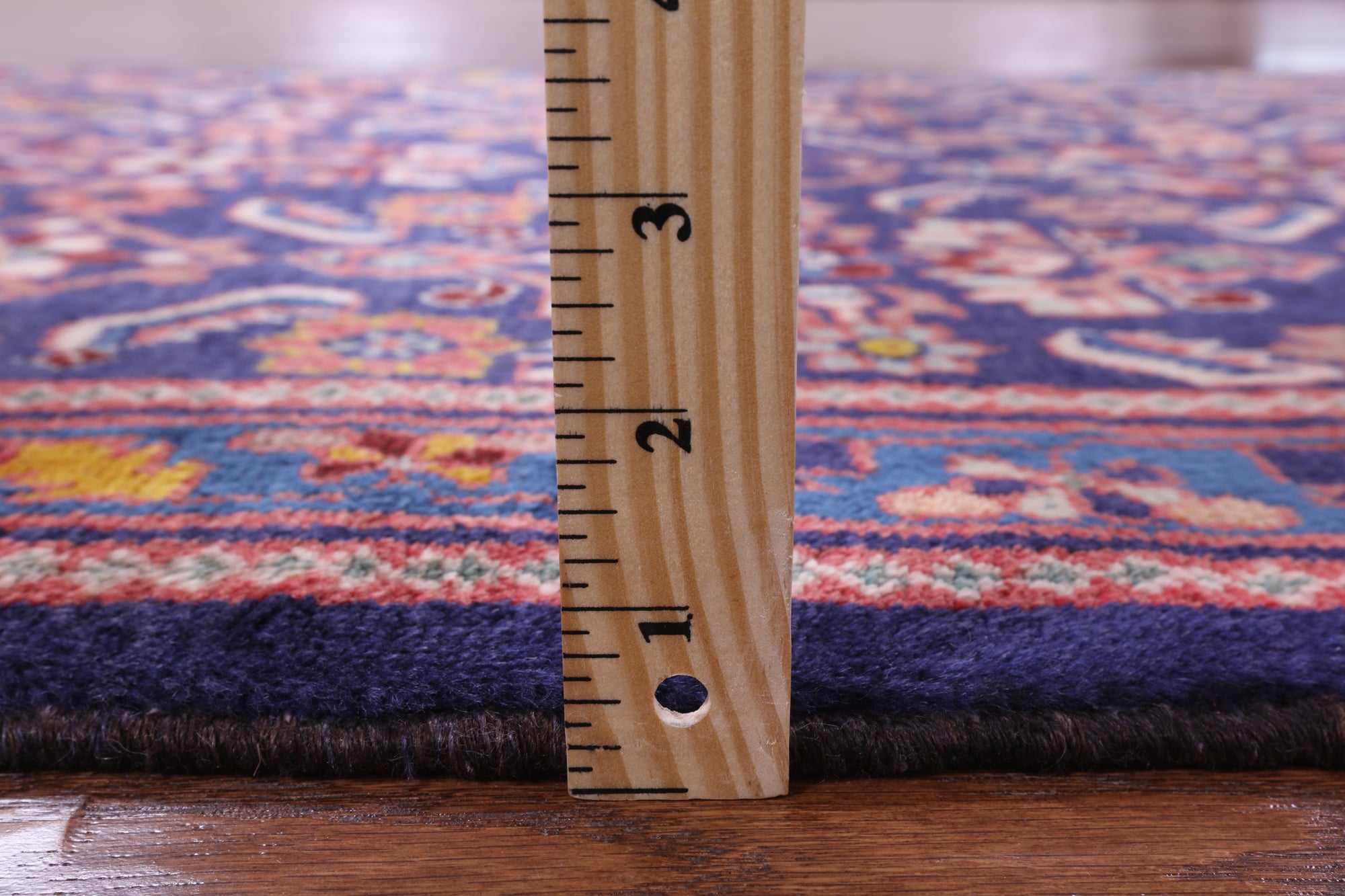 Blue New Authentic Persian Hamadan Hand Knotted Runner Rug - 3' 10" X 9' 6" - Golden Nile