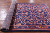Blue New Authentic Persian Hamadan Hand Knotted Runner Rug - 3' 10" X 9' 6" - Golden Nile
