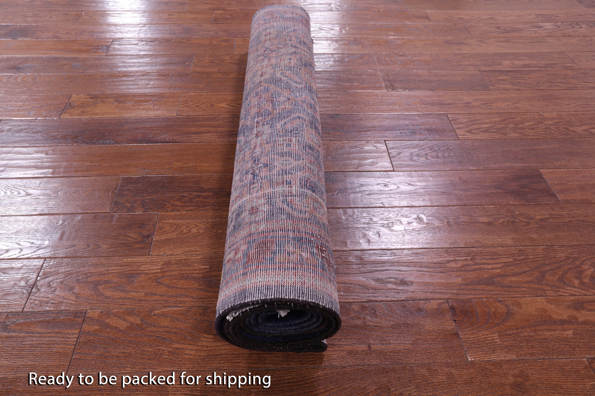 Blue New Authentic Persian Hamadan Hand Knotted Runner Rug - 3' 10" X 9' 6" - Golden Nile