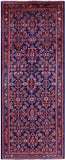 Blue New Authentic Persian Hamadan Hand Knotted Runner Rug - 3' 10" X 9' 6" - Golden Nile