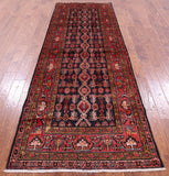 New Authentic Persian Hamadan Runner Rug - 3' 7" X 10' 7" - Golden Nile