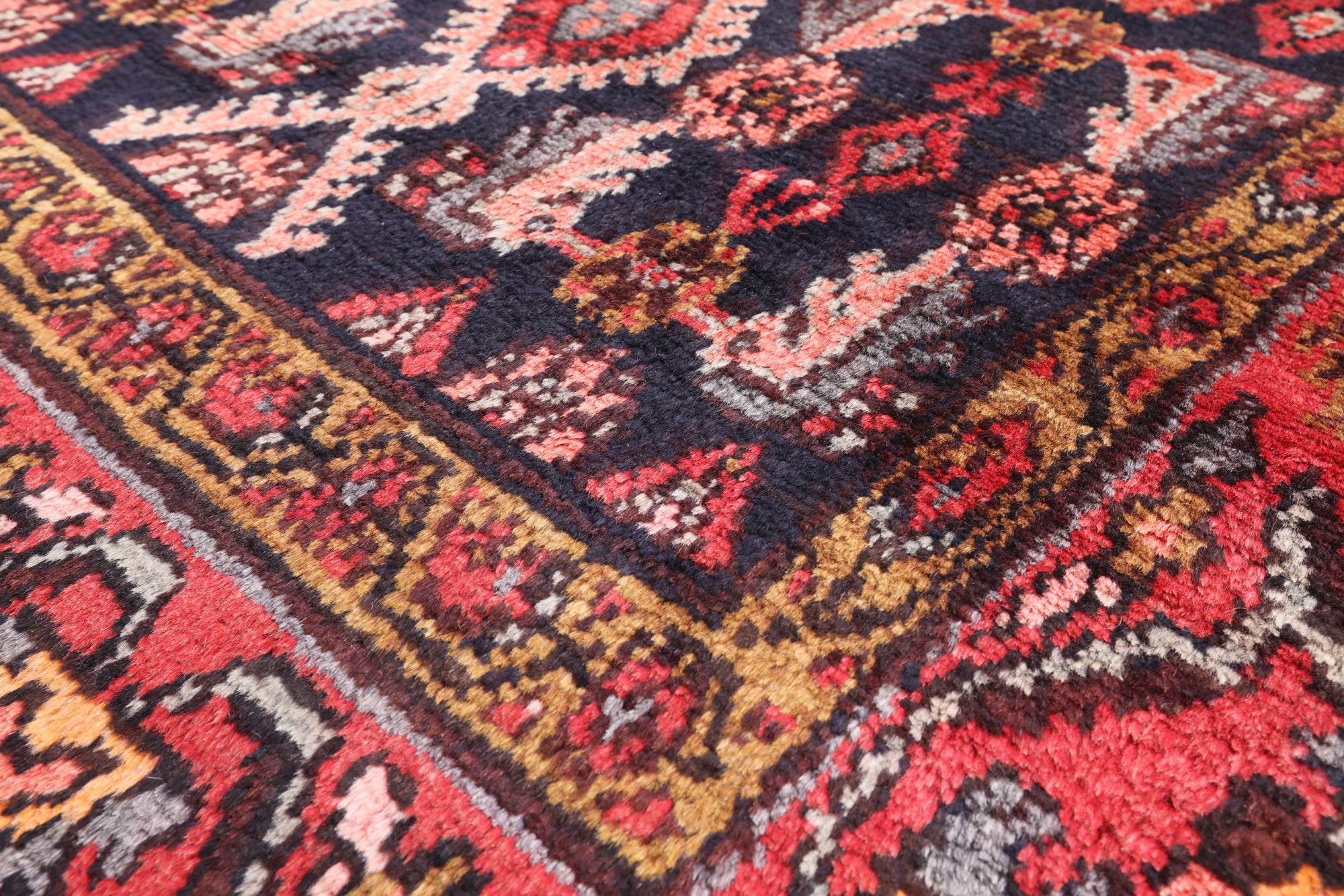 New Authentic Persian Hamadan Runner Rug - 3' 7" X 10' 7" - Golden Nile