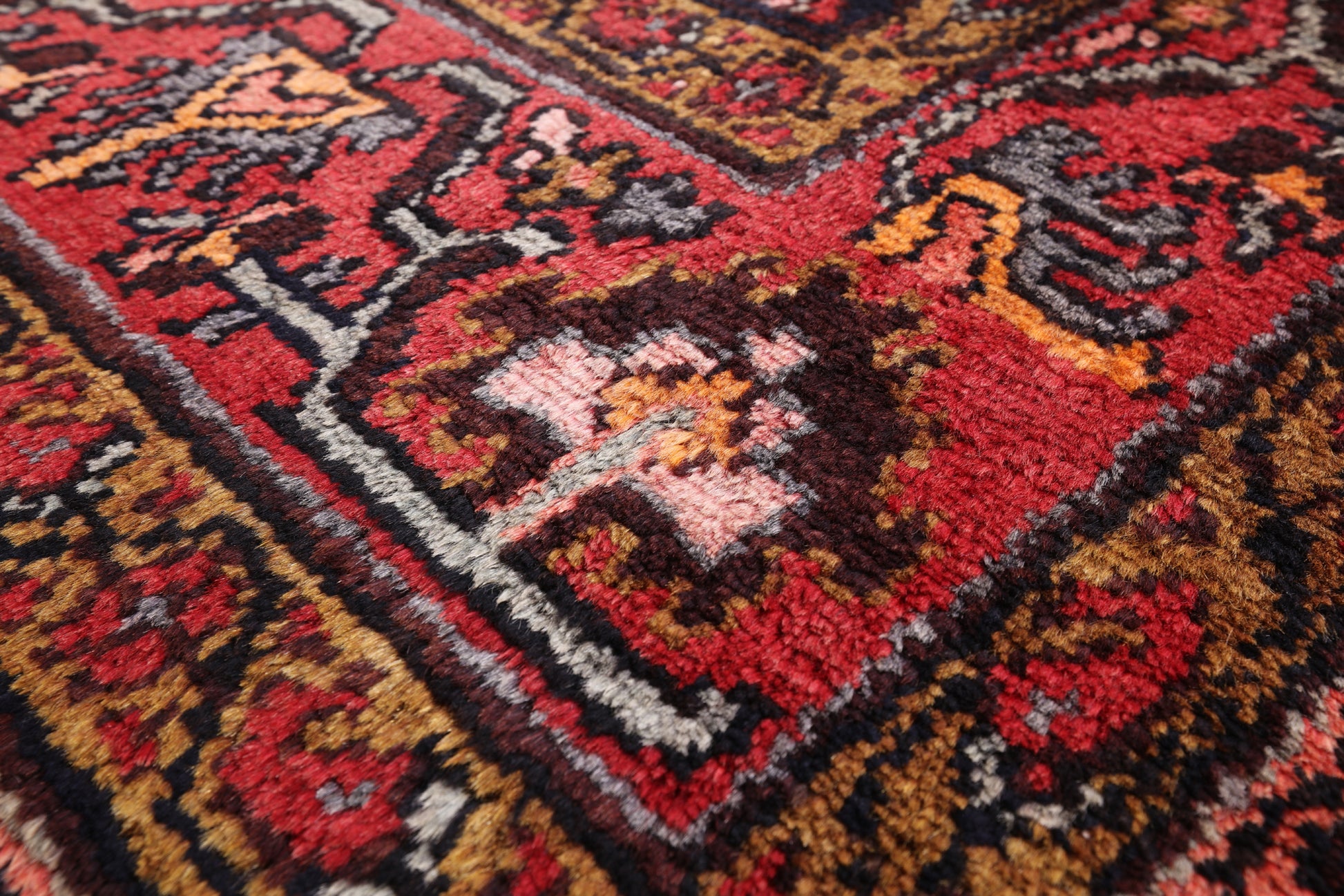 New Authentic Persian Hamadan Runner Rug - 3' 7" X 10' 7" - Golden Nile