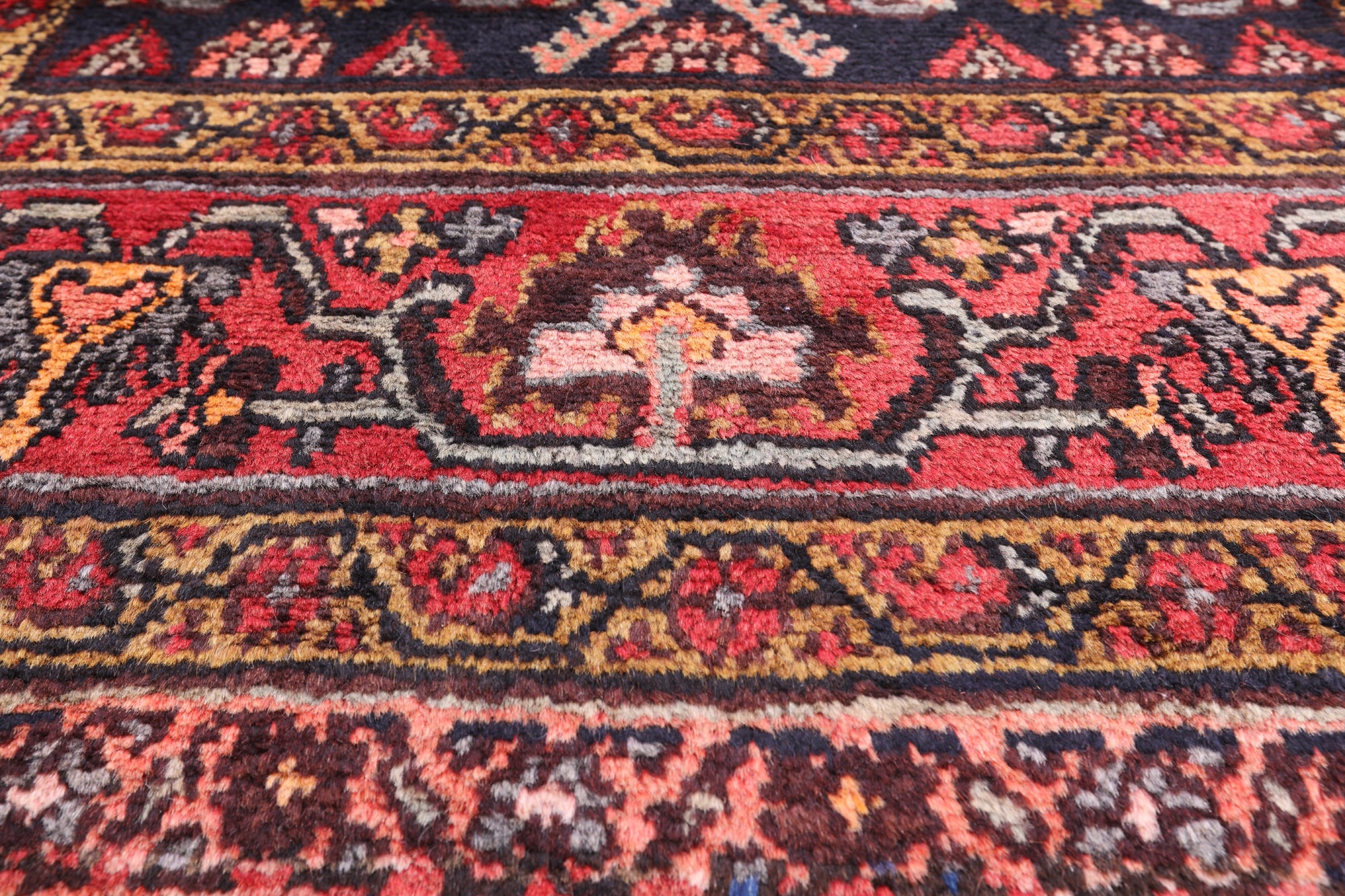 New Authentic Persian Hamadan Runner Rug - 3' 7" X 10' 7" - Golden Nile