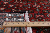 Red New Authentic Persian Hamadan Runner Rug - 3' 8" X 11' 1" - Golden Nile