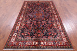 Black New Authentic Persian Nahavand Rug - 5' 2" X 8' 10" - Golden Nile