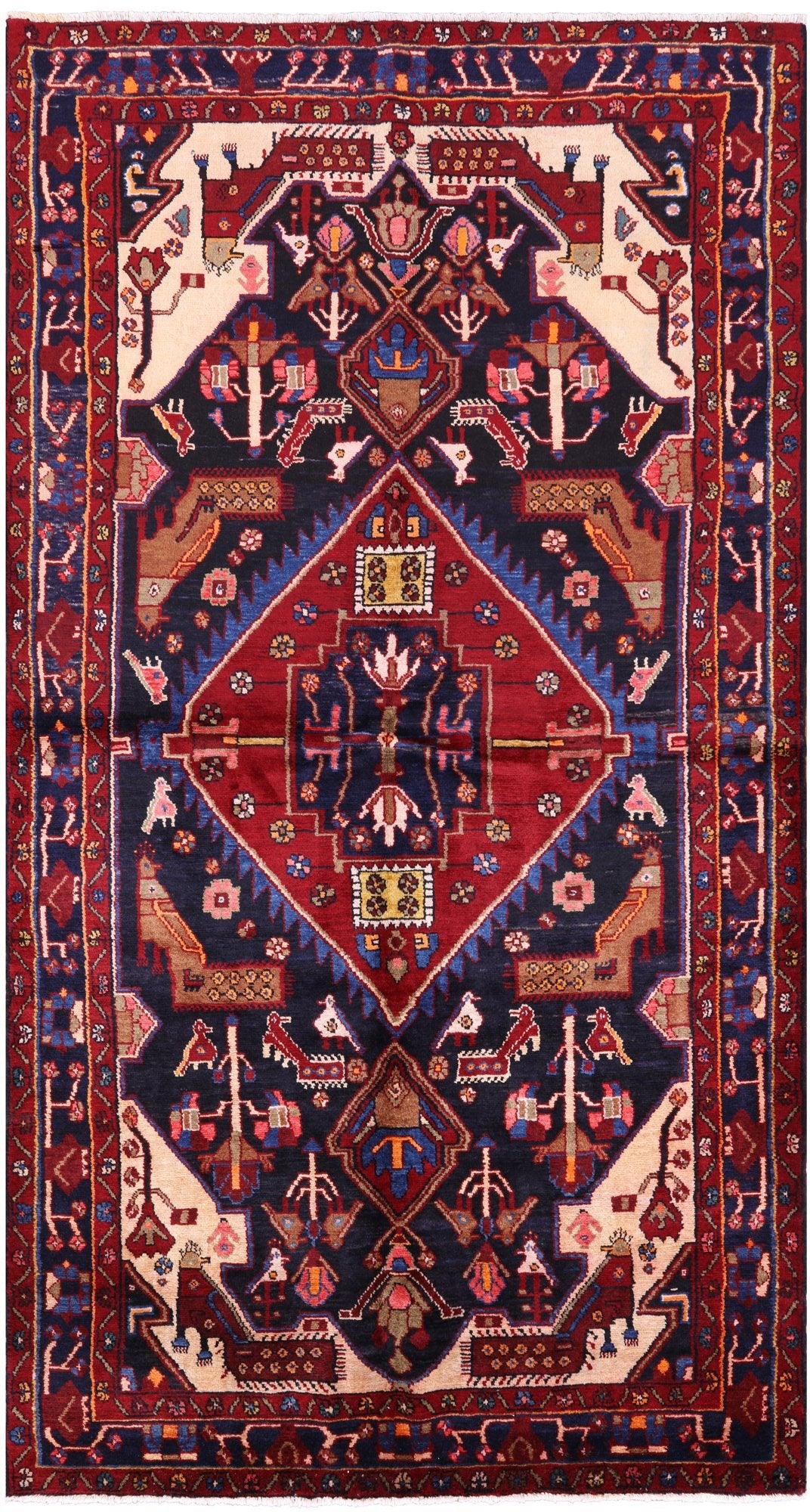 New Authentic Persian Nahavand Rug - 5' 4" X 9' 9" - Golden Nile