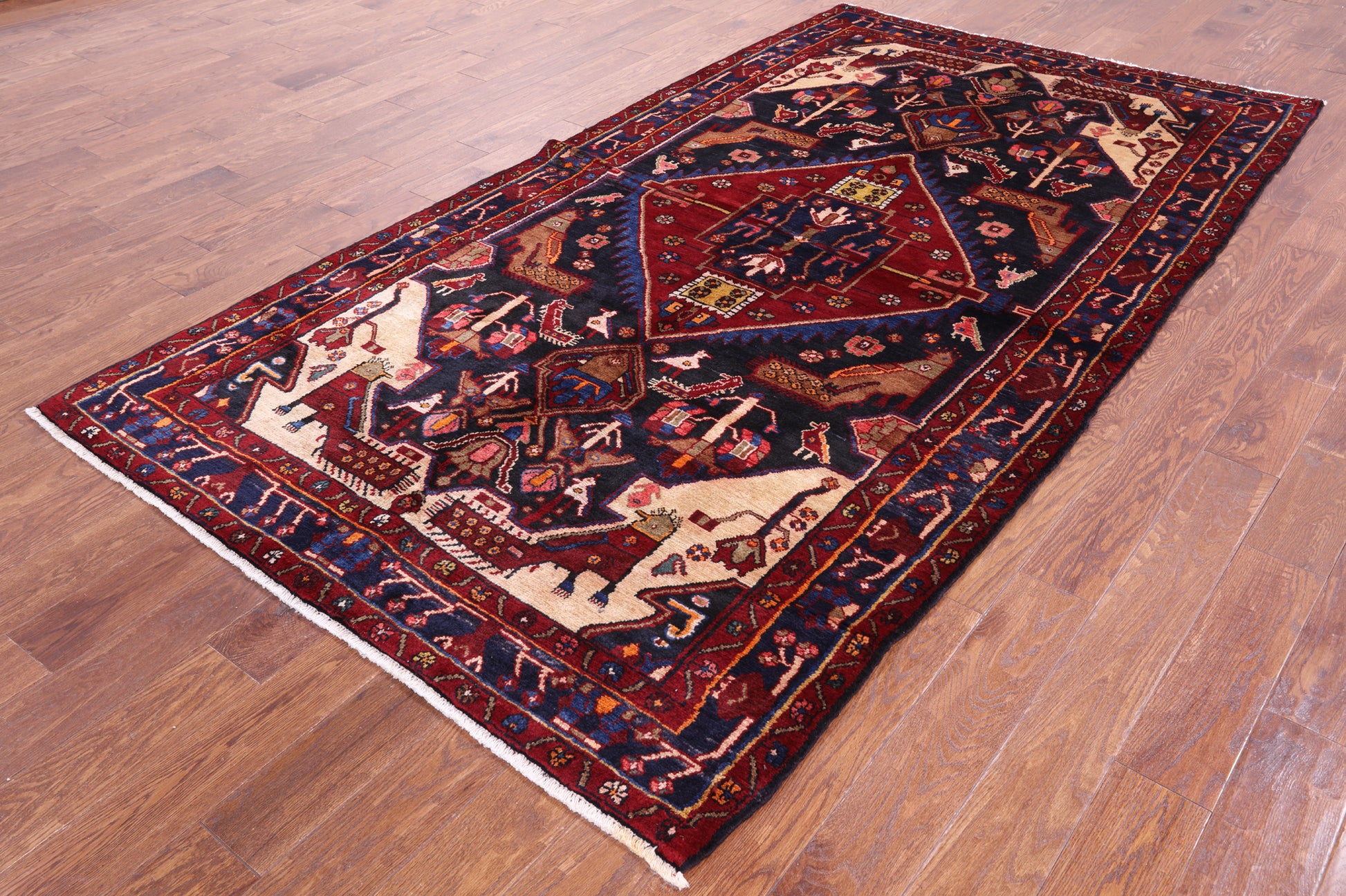 New Authentic Persian Nahavand Rug - 5' 4" X 9' 9" - Golden Nile