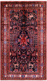 Black Hand Knotted New Authentic Persian Nahavand Rug - 5' 7" X 9' 8" - Golden Nile