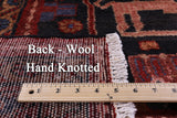 Black Hand Knotted New Authentic Persian Nahavand Rug - 5' 7" X 9' 8" - Golden Nile