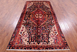 Black New Authentic Persian Nahavand Area Wool Rug - 4' 9" X 9' 2" - Golden Nile