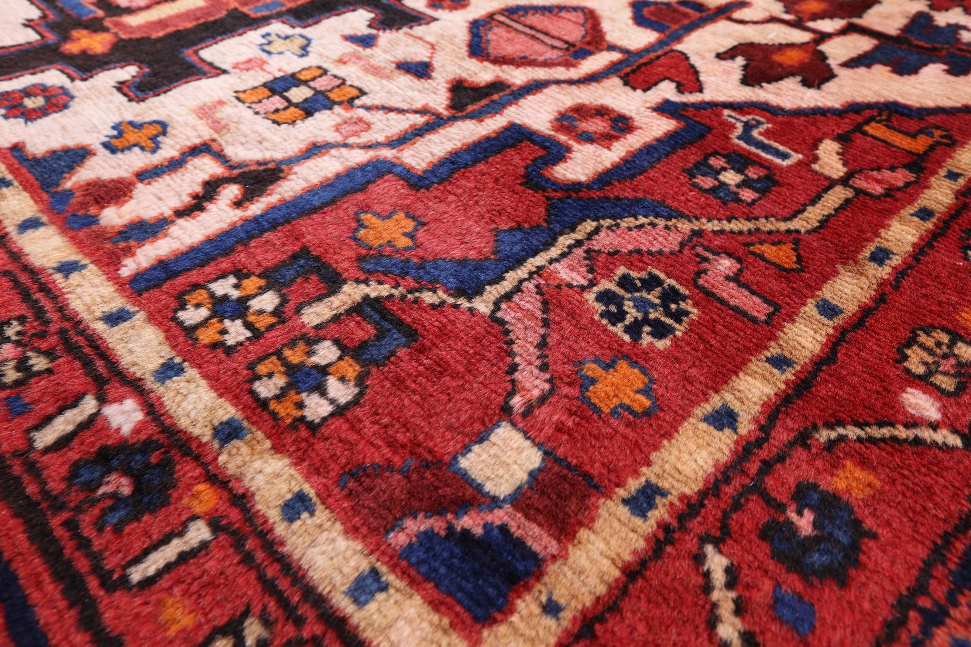Black New Authentic Persian Nahavand Area Wool Rug - 4' 9" X 9' 2" - Golden Nile