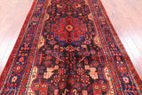 Black New Authentic Nahavand Persian Hand Knotted Wool Rug - 5' 4" X 10' 11" - Golden Nile