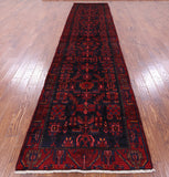 New Authentic Persian Hamadan Hand Knotted Runner Rug - 3' 8" X 16' 3" - Golden Nile