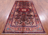 Black New Authentic Persian Nahavand Wool Rug - 5' 2" X 10' 0" - Golden Nile