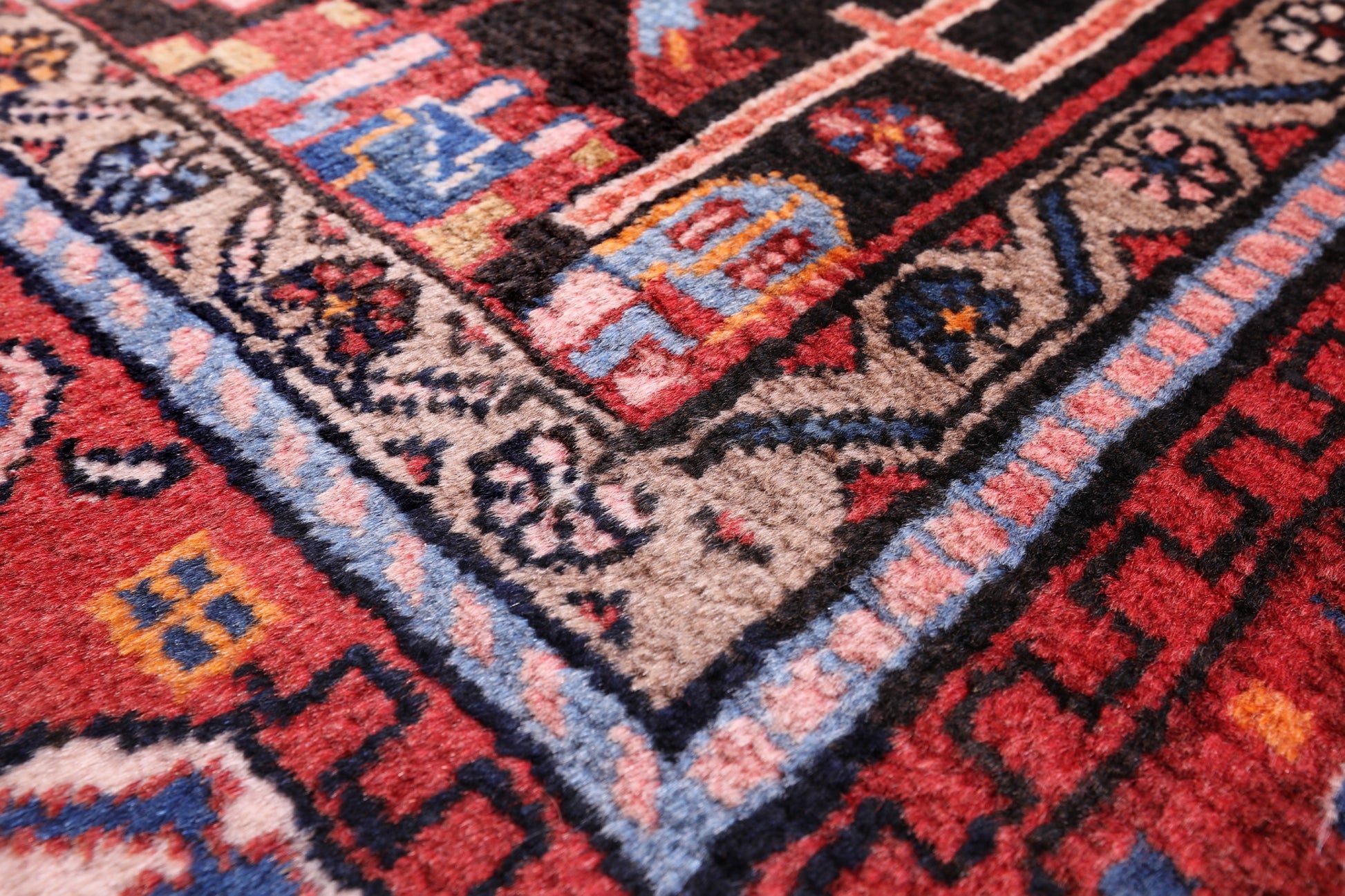 Black New Authentic Persian Nahavand Hand Knotted Rug - 4' 11" X 9' 9" - Golden Nile
