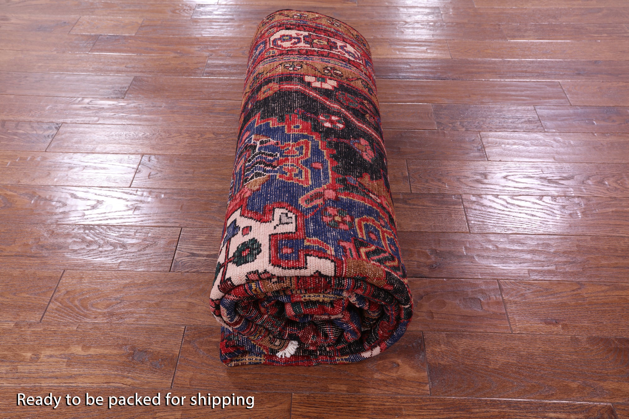 Black New Authentic Persian Nahavand Wool Rug - 5' 5" X 10' 10" - Golden Nile