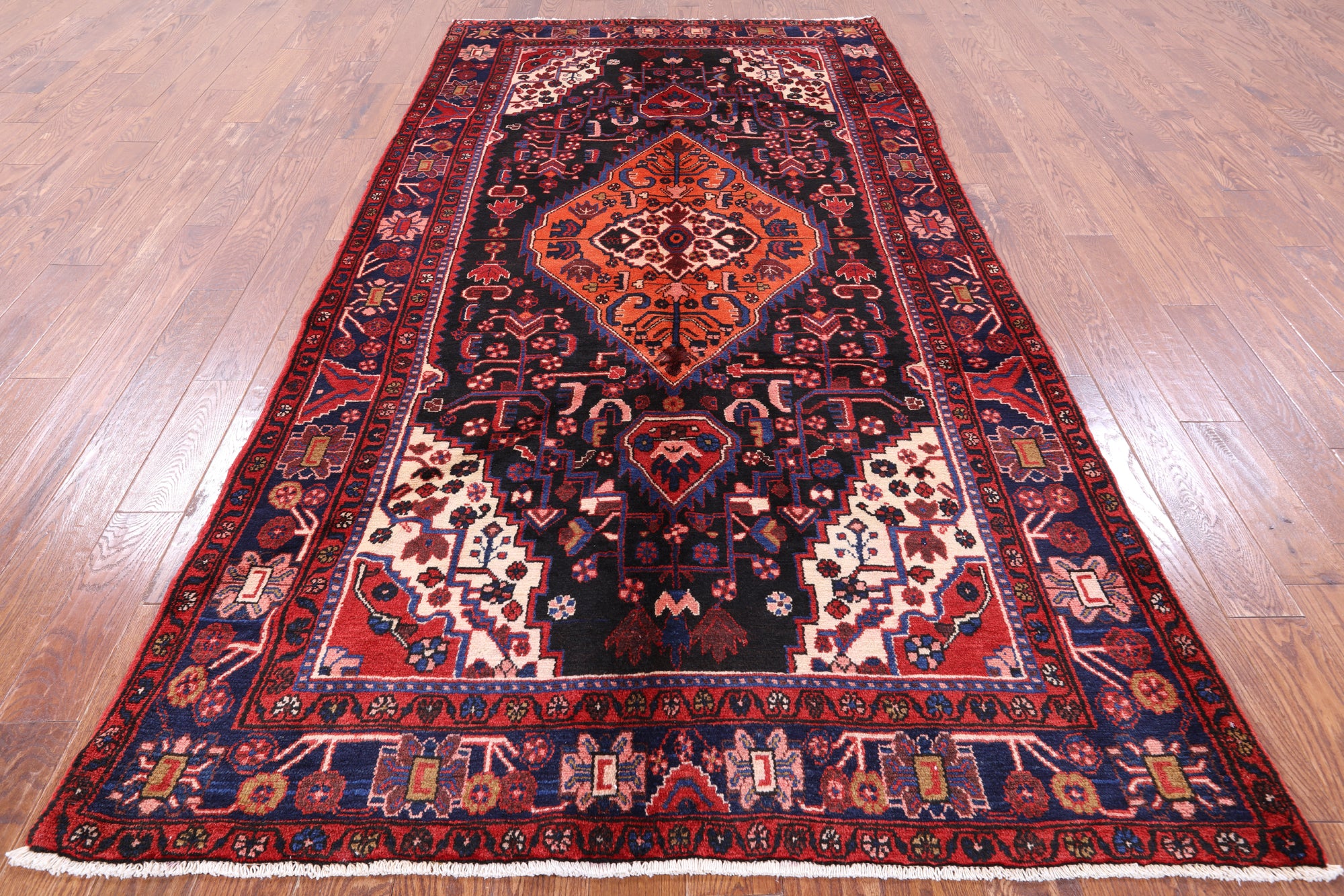 New Persian Nahavand Wool Rug - 5' 6" X 10' 7" - Golden Nile