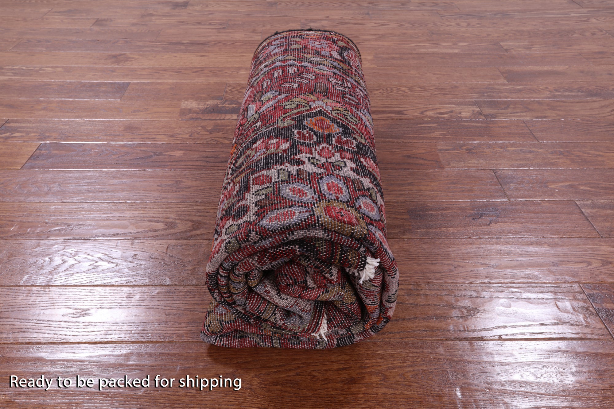 Red New Authentic Persian Nahavand Handmade Rug - 5' 2" X 9' 6" - Golden Nile