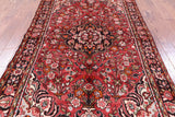 Red New Authentic Persian Nahavand Handmade Rug - 5' 2" X 9' 6" - Golden Nile