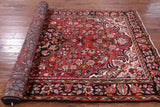 Red New Authentic Persian Nahavand Handmade Rug - 5' 2" X 9' 6" - Golden Nile