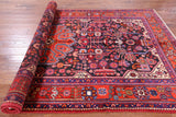 Black New Persian Nahavand Hand Knotted Rug - 5' 9" X 10' 6" - Golden Nile