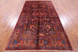 Black New Authentic Persian Nahavand Hand Knotted Rug - 5' 7" X 9' 9" - Golden Nile