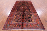 Black New Authentic Persian Nahavand Rug - 5' 10" X 11' 3" - Golden Nile